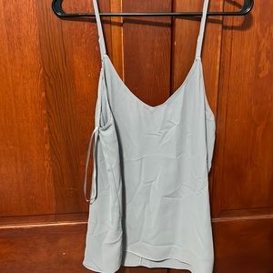 Gray/purple blouse tank top